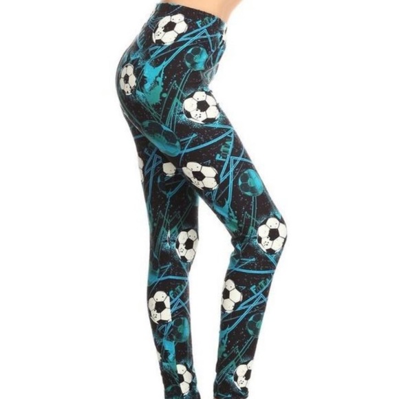 Pants - NWOT Leggings Soccer Blue One Size
